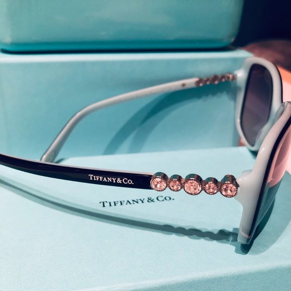 TIFFANY & CO. COBBLESTONE TF 4121B DESIGNER SUNGLASSES TWO-TONE - Picture 6 of 6